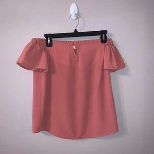 Pink off the shoulder top size small